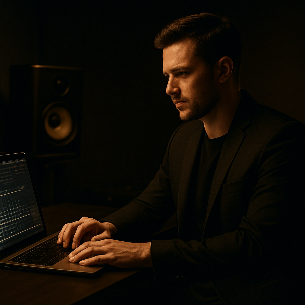 Music creator reviewing sync licensing pricing and catalog tools.
